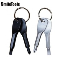 Outdoor EDC Portable Tools Slotted Phillips Screwdriver with Keychain